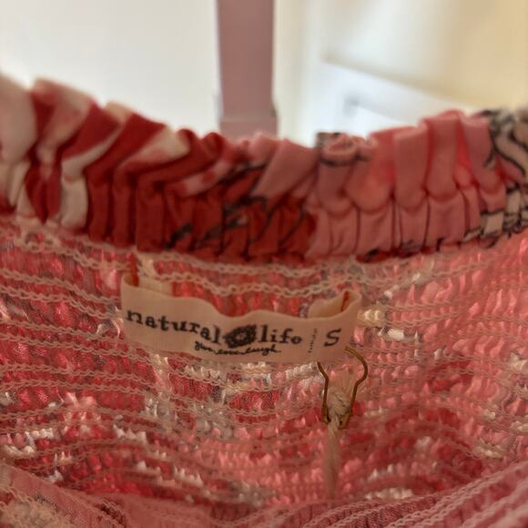 Natural Life NWT Women's Daria Smocked Maxi Dress Red Pink Size S - Picture 4 of 9